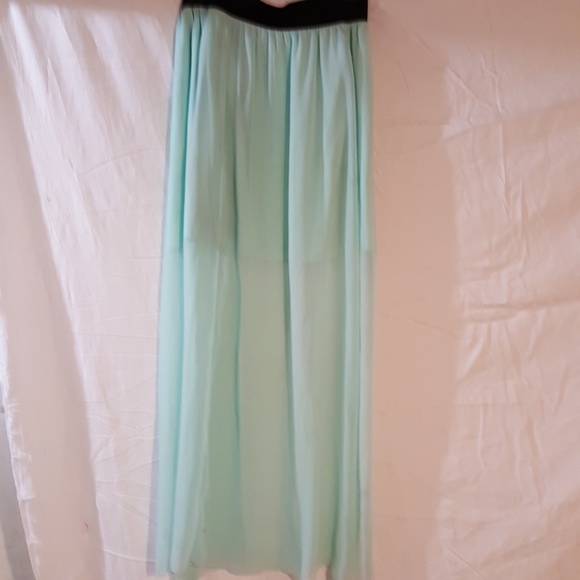 No Boundaries Dresses & Skirts - Teal Long Polyester Skirt